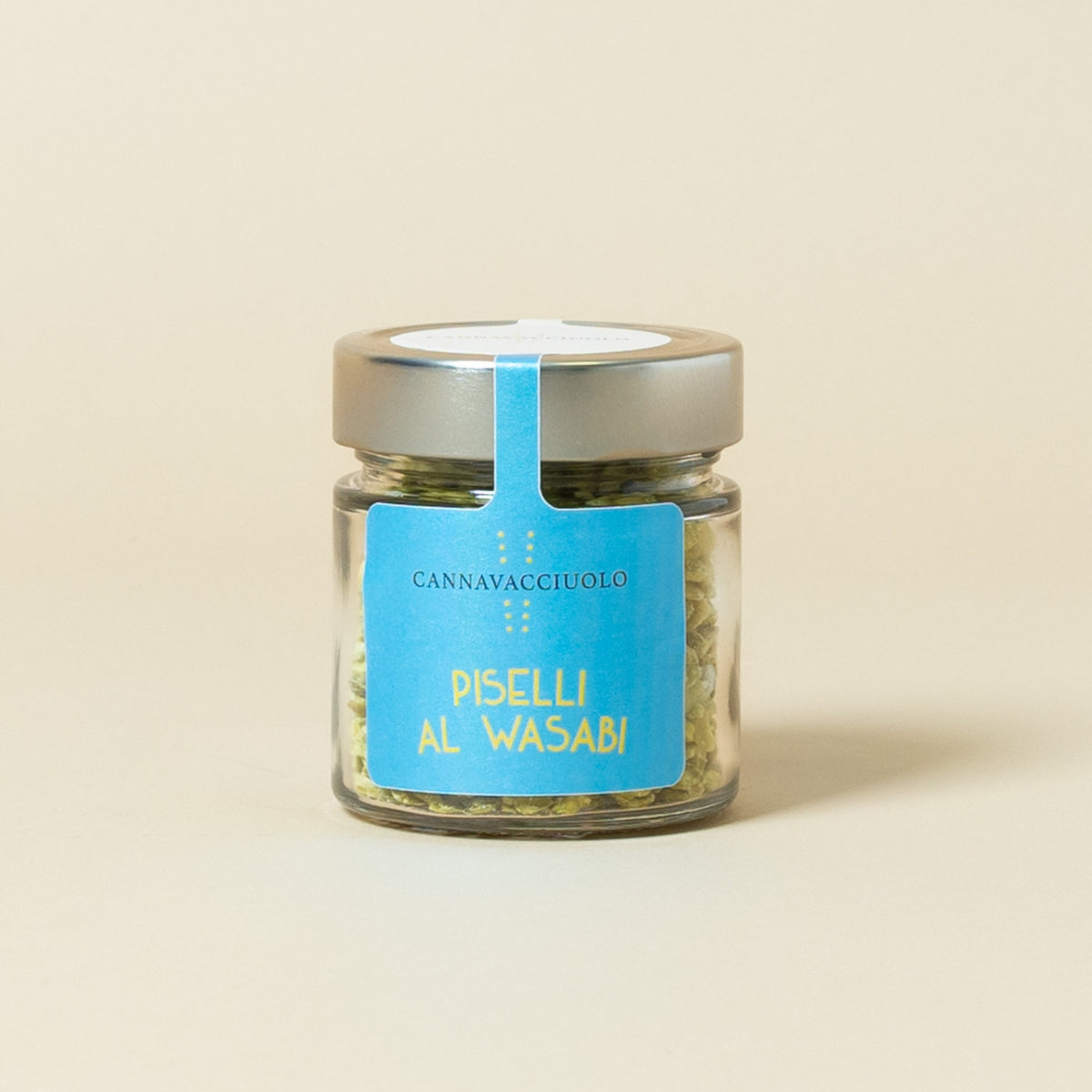 Vasetto di piselli al wasabi del tris aperitivo salato