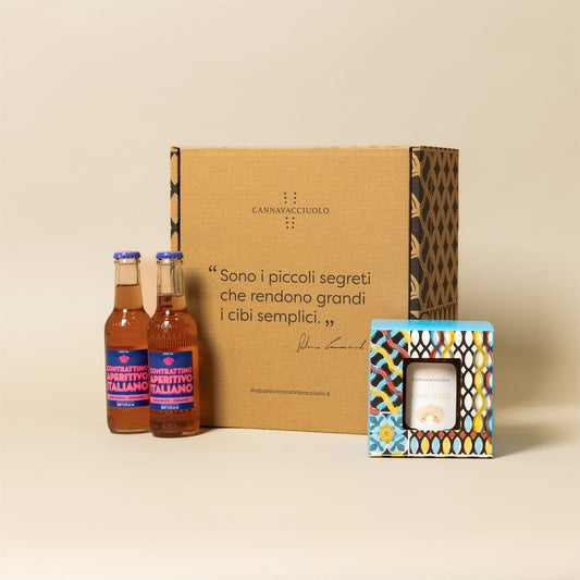 Box regalo Aperitivo per Due con bottiglie di Contrattino
