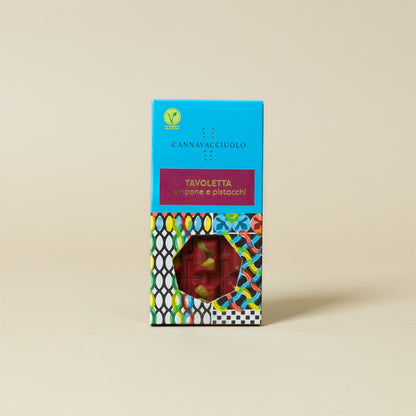 Tavoletta di cioccolato al lampone e pistacchi del box Choco Lovers