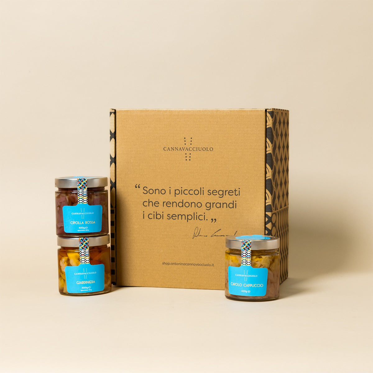 Box regalo Dispensa Sott'olio con i vasetti Cannavacciuolo