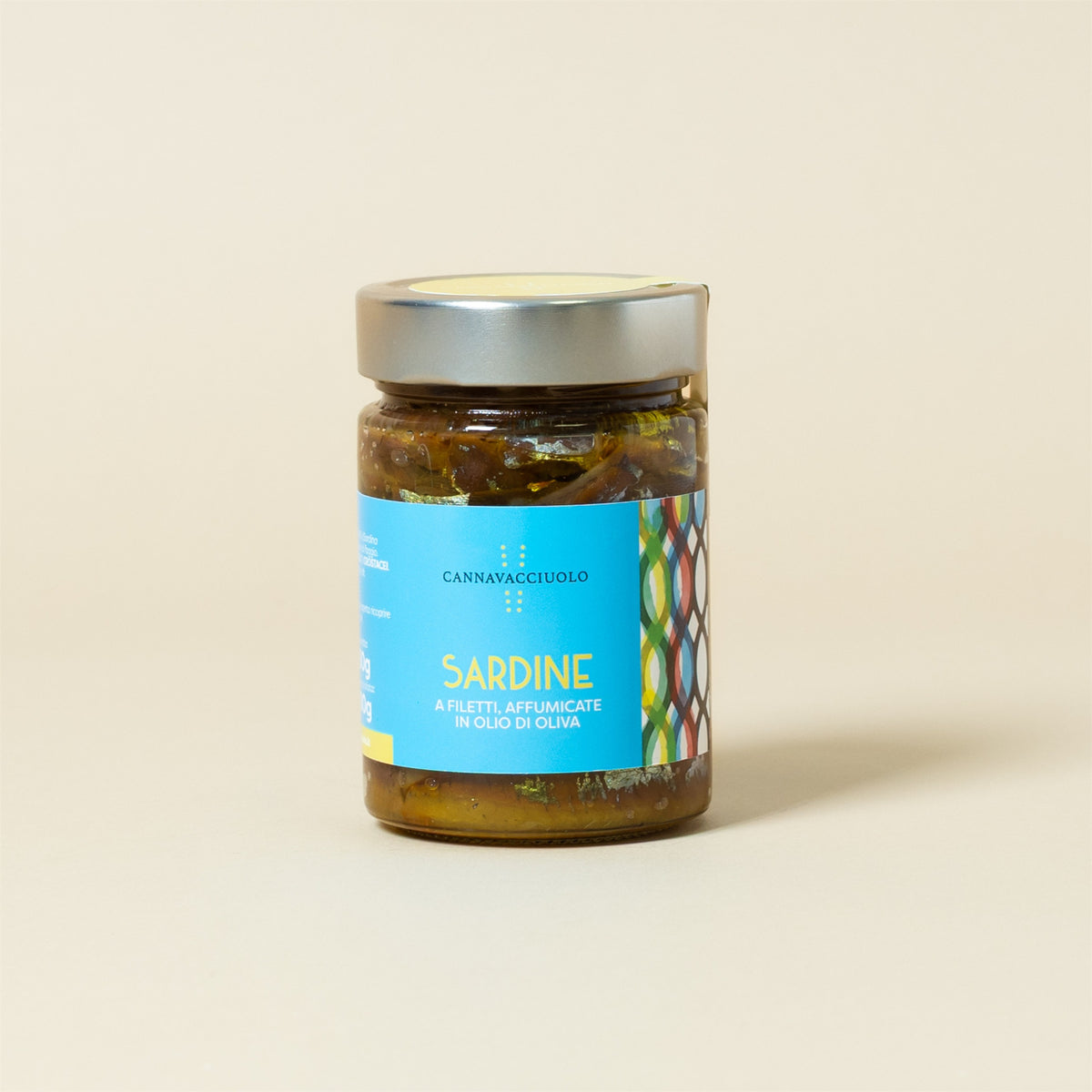 Vasetto di filetti di sardine affumicate sott'olio Cannavacciuolo
