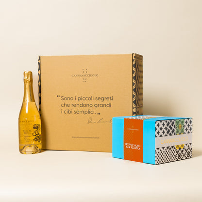 Box regalo Frizzante Mediterraneo con bollicine e confezioni