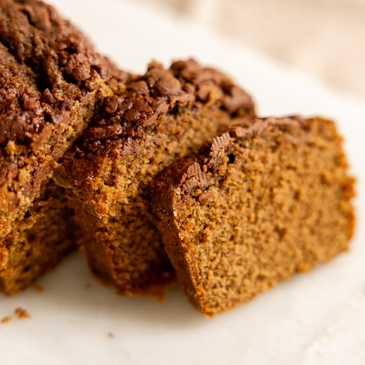 Fette di plumcake al caffè e gianduia