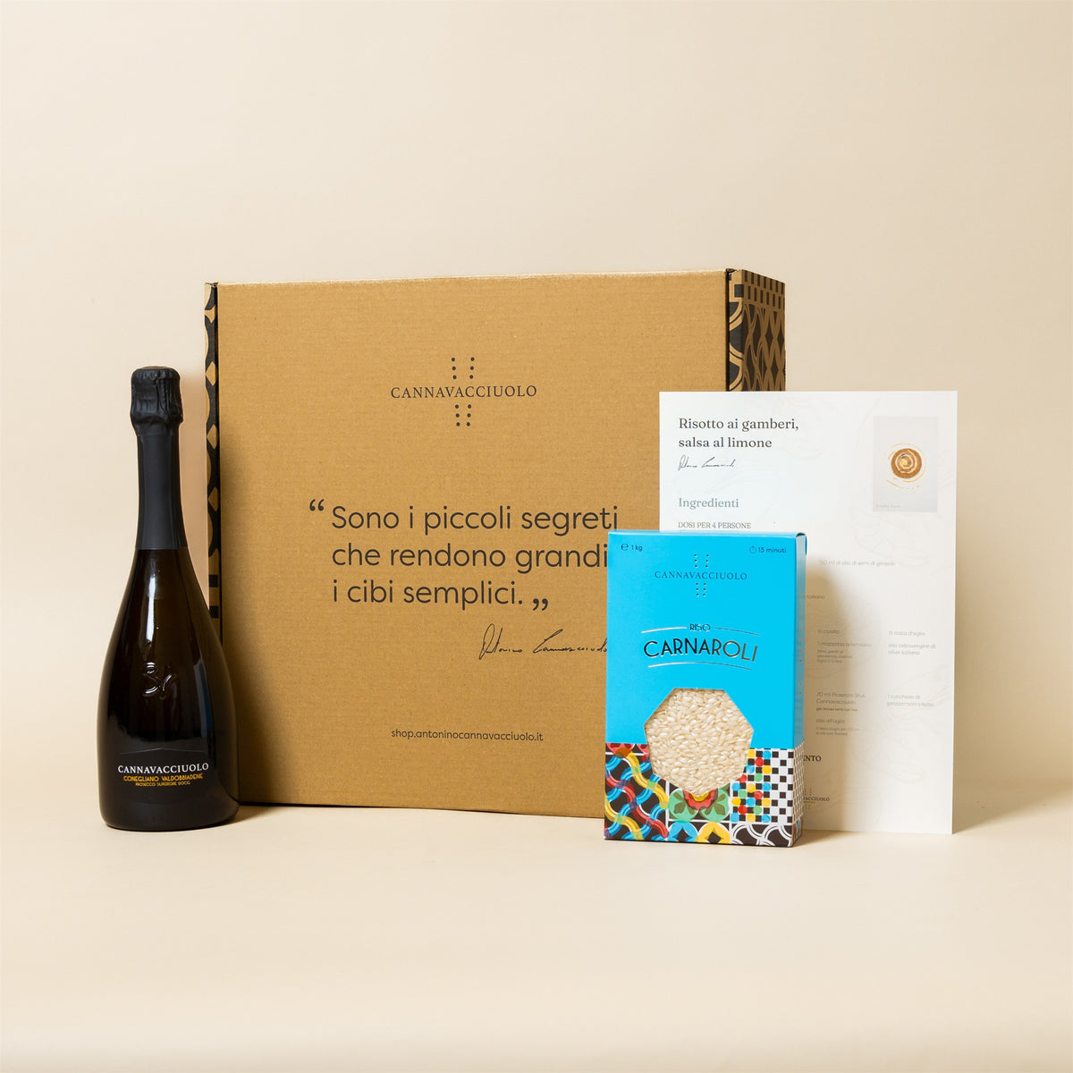 Box regalo Risotto d'Autore con bollicine e riso Carnaroli