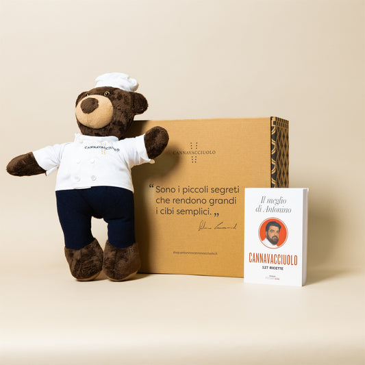 Box regalo Te Voglio Bene Assaj con peluche Tony Bear e libro