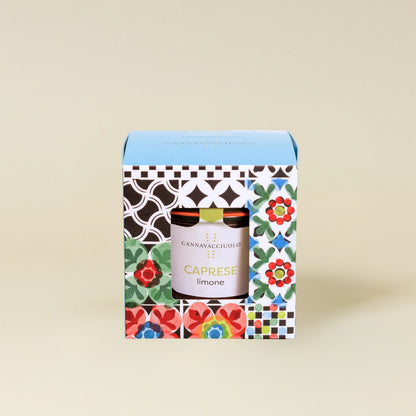 Confezione della torta caprese al limone in vaso Cannavacciuolo