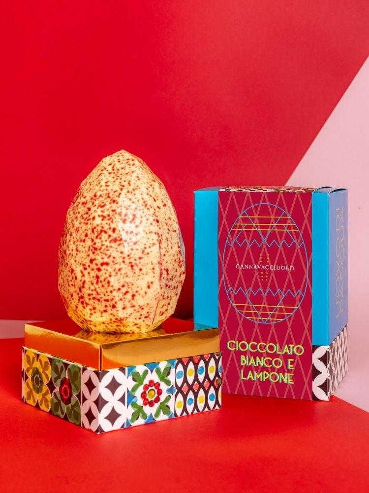 Uovo di Pasqua Cioccolato Bianco e Lampone