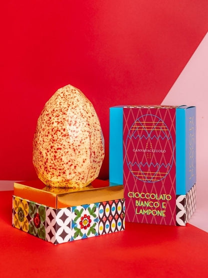 Uovo di Pasqua Cioccolato Bianco e Lampone